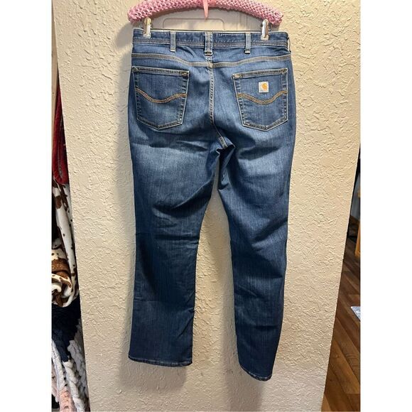 Carhartt Relaxed Fit Woman’s Blue Jeans Size 10 Tall - See Photos - Picture 8 of 11
